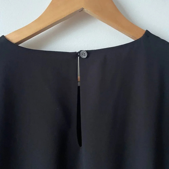 Aritzia Wilfred Ninette  Ruffle Drape Dress Black Size Medium - Picture 7 of 10